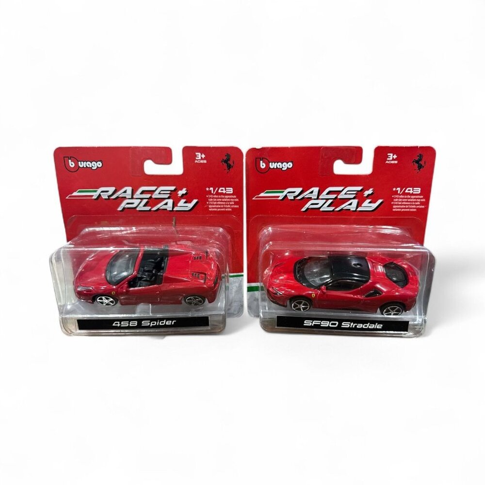 BURAGO Race + Play 458 Spider & SF90 Stradale